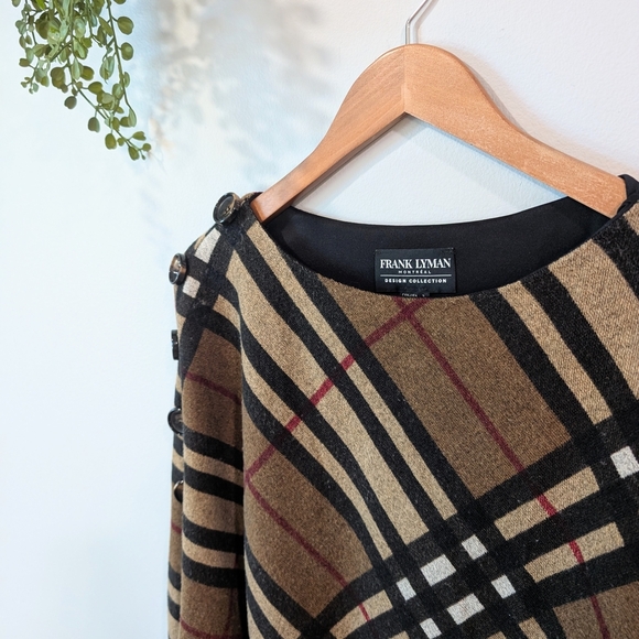 Frank Lyman Design Black and Brown Crew Neck Sweater - Picture 2 of 8